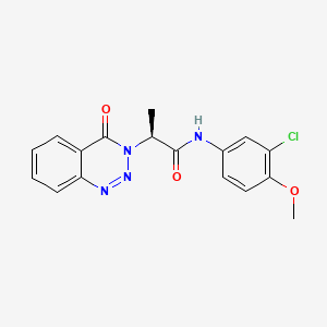 molecular formula C17H15ClN4O3 B11164178 (2S)-N-(3-chloro-4-methoxyphenyl)-2-(4-oxo-1,2,3-benzotriazin-3(4H)-yl)propanamide 