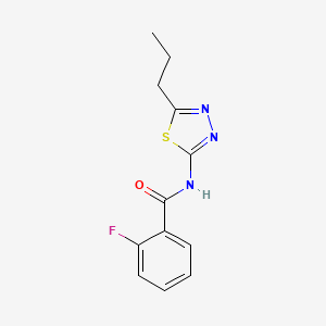 molecular formula C12H12FN3OS B11164194 2-fluoro-N-(5-propyl-1,3,4-thiadiazol-2-yl)benzamide 