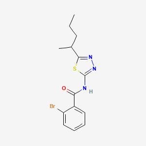 molecular formula C14H16BrN3OS B11164202 2-bromo-N-[5-(pentan-2-yl)-1,3,4-thiadiazol-2-yl]benzamide 