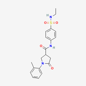 N-[4-(ethylsulfamoyl)phenyl]-1-(2-methylphenyl)-5-oxopyrrolidine-3-carboxamide