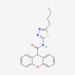 molecular formula C20H19N3O2S B11164219 N-(5-butyl-1,3,4-thiadiazol-2-yl)-9H-xanthene-9-carboxamide 