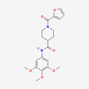 1-(furan-2-carbonyl)-N-(3,4,5-trimethoxyphenyl)piperidine-4-carboxamide