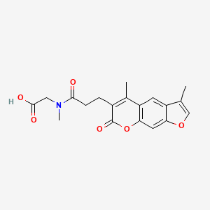 molecular formula C19H19NO6 B11164268 N-[3-(3,5-dimethyl-7-oxo-7H-furo[3,2-g]chromen-6-yl)propanoyl]-N-methylglycine 