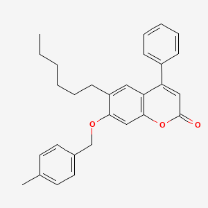 6-hexyl-7-[(4-methylbenzyl)oxy]-4-phenyl-2H-chromen-2-one