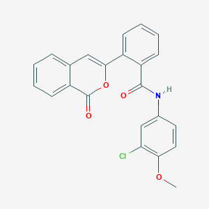 N-(3-chloro-4-methoxyphenyl)-2-(1-oxo-1H-isochromen-3-yl)benzamide