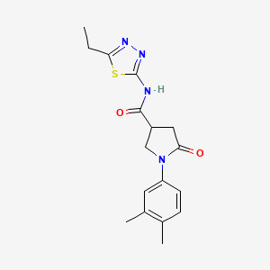 1-(3,4-dimethylphenyl)-N-(5-ethyl-1,3,4-thiadiazol-2-yl)-5-oxopyrrolidine-3-carboxamide