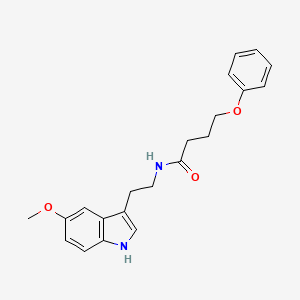 molecular formula C21H24N2O3 B11164315 N-[2-(5-methoxy-1H-indol-3-yl)ethyl]-4-phenoxybutanamide 