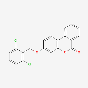 molecular formula C20H12Cl2O3 B11164318 3-((2,6-Dichlorobenzyl)oxy)-6H-benzo(C)chromen-6-one 