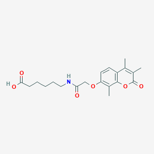 6-({[(3,4,8-trimethyl-2-oxo-2H-chromen-7-yl)oxy]acetyl}amino)hexanoic acid