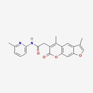 molecular formula C21H18N2O4 B11164327 2-(3,5-dimethyl-7-oxo-7H-furo[3,2-g]chromen-6-yl)-N-(6-methyl-2-pyridyl)acetamide 