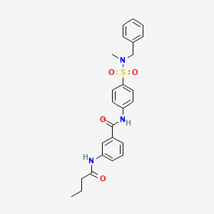 N-{4-[benzyl(methyl)sulfamoyl]phenyl}-3-(butanoylamino)benzamide