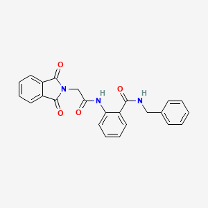 molecular formula C24H19N3O4 B11164366 N-benzyl-2-{[(1,3-dioxo-1,3-dihydro-2H-isoindol-2-yl)acetyl]amino}benzamide 