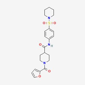 1-(furan-2-carbonyl)-N-(4-piperidin-1-ylsulfonylphenyl)piperidine-4-carboxamide