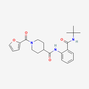 N-[2-(tert-butylcarbamoyl)phenyl]-1-(furan-2-ylcarbonyl)piperidine-4-carboxamide