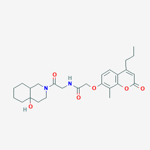 N-[2-(4a-hydroxyoctahydroisoquinolin-2(1H)-yl)-2-oxoethyl]-2-[(8-methyl-2-oxo-4-propyl-2H-chromen-7-yl)oxy]acetamide