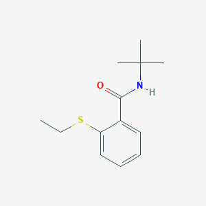 molecular formula C13H19NOS B11164422 N-tert-butyl-2-(ethylsulfanyl)benzamide 