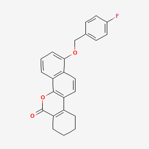 1-[(4-fluorobenzyl)oxy]-7,8,9,10-tetrahydro-6H-dibenzo[c,h]chromen-6-one