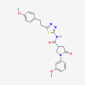 1-(3-methoxyphenyl)-N-{5-[2-(4-methoxyphenyl)ethyl]-1,3,4-thiadiazol-2-yl}-5-oxopyrrolidine-3-carboxamide