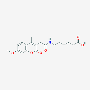 6-{[(7-methoxy-4-methyl-2-oxo-2H-chromen-3-yl)acetyl]amino}hexanoic acid