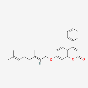 7-{[(2E)-3,7-dimethyl-2,6-octadien-1-yl]oxy}-4-phenyl-2H-chromen-2-one