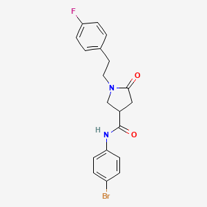 molecular formula C19H18BrFN2O2 B11164494 N-(4-bromophenyl)-1-[2-(4-fluorophenyl)ethyl]-5-oxopyrrolidine-3-carboxamide 