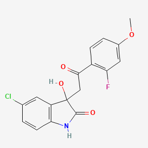 5-chloro-3-[2-(2-fluoro-4-methoxyphenyl)-2-oxoethyl]-3-hydroxy-1,3-dihydro-2H-indol-2-one