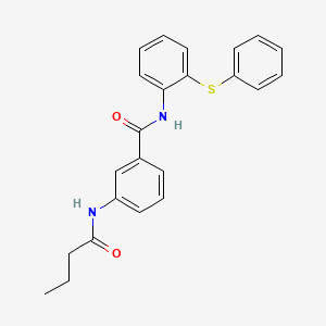 molecular formula C23H22N2O2S B11164509 3-(butanoylamino)-N-[2-(phenylsulfanyl)phenyl]benzamide 