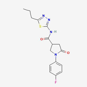 1-(4-fluorophenyl)-5-oxo-N-(5-propyl-1,3,4-thiadiazol-2-yl)pyrrolidine-3-carboxamide