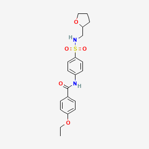 molecular formula C20H24N2O5S B11164521 4-ethoxy-N-{4-[(tetrahydrofuran-2-ylmethyl)sulfamoyl]phenyl}benzamide 