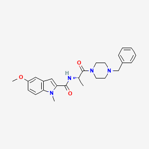 molecular formula C25H30N4O3 B11164535 N-[(2S)-1-(4-benzylpiperazin-1-yl)-1-oxopropan-2-yl]-5-methoxy-1-methyl-1H-indole-2-carboxamide 