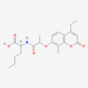 N-{2-[(4-ethyl-8-methyl-2-oxo-2H-chromen-7-yl)oxy]propanoyl}norleucine