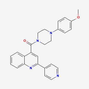 molecular formula C26H24N4O2 B11164547 [4-(4-Methoxyphenyl)piperazino][2-(4-pyridyl)-4-quinolyl]methanone 