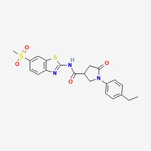 1-(4-ethylphenyl)-N-[6-(methylsulfonyl)-1,3-benzothiazol-2-yl]-5-oxopyrrolidine-3-carboxamide