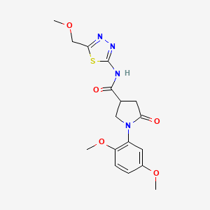 1-(2,5-dimethoxyphenyl)-N-[5-(methoxymethyl)-1,3,4-thiadiazol-2-yl]-5-oxopyrrolidine-3-carboxamide