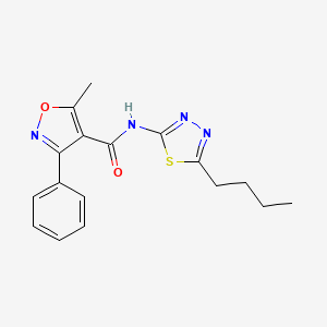 N-(5-butyl-1,3,4-thiadiazol-2-yl)-5-methyl-3-phenyl-1,2-oxazole-4-carboxamide