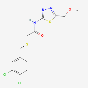 2-[(3,4-dichlorobenzyl)sulfanyl]-N-[5-(methoxymethyl)-1,3,4-thiadiazol-2-yl]acetamide