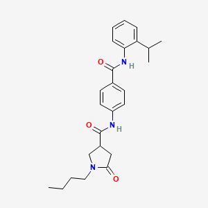 1-butyl-5-oxo-N-(4-{[2-(propan-2-yl)phenyl]carbamoyl}phenyl)pyrrolidine-3-carboxamide