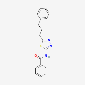 molecular formula C18H17N3OS B11164583 N-[5-(3-phenylpropyl)-1,3,4-thiadiazol-2-yl]benzamide 