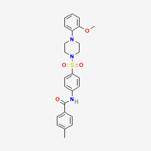 N-(4-{[4-(2-methoxyphenyl)piperazin-1-yl]sulfonyl}phenyl)-4-methylbenzamide