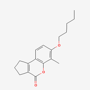 molecular formula C18H22O3 B11164625 6-methyl-7-(pentyloxy)-2,3-dihydrocyclopenta[c]chromen-4(1H)-one 