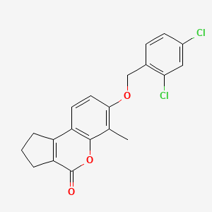 7-((2,4-Dichlorobenzyl)oxy)-6-methyl-2,3-dihydrocyclopenta(C)chromen-4(1H)-one