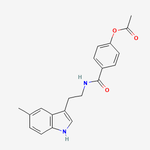 4-{[2-(5-methyl-1H-indol-3-yl)ethyl]carbamoyl}phenyl acetate