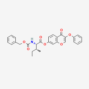 molecular formula C29H27NO7 B11164668 4-oxo-3-phenoxy-4H-chromen-7-yl N-[(benzyloxy)carbonyl]-L-isoleucinate 