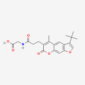 N-[3-(3-tert-butyl-5-methyl-7-oxo-7H-furo[3,2-g]chromen-6-yl)propanoyl]glycine