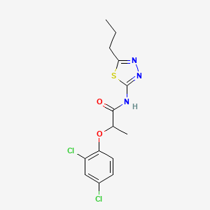 2-(2,4-dichlorophenoxy)-N-(5-propyl-1,3,4-thiadiazol-2-yl)propanamide