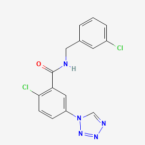 2-chloro-N-(3-chlorobenzyl)-5-(1H-tetrazol-1-yl)benzamide