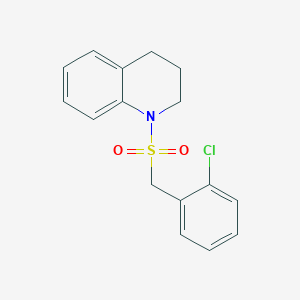 molecular formula C16H16ClNO2S B11164717 1-[(2-Chlorobenzyl)sulfonyl]-1,2,3,4-tetrahydroquinoline 