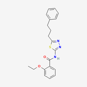 molecular formula C20H21N3O2S B11164747 2-ethoxy-N-[5-(3-phenylpropyl)-1,3,4-thiadiazol-2-yl]benzamide 