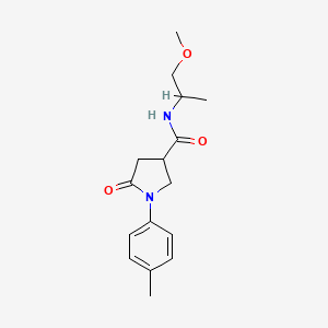 molecular formula C16H22N2O3 B11164757 N-(1-methoxypropan-2-yl)-1-(4-methylphenyl)-5-oxopyrrolidine-3-carboxamide 