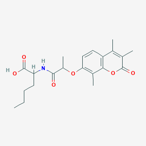 N-{2-[(3,4,8-trimethyl-2-oxo-2H-chromen-7-yl)oxy]propanoyl}norleucine